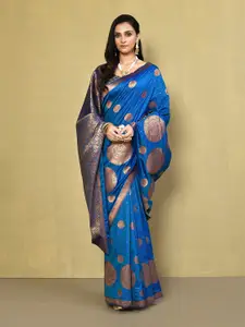 elora Ethnic Motifs Woven Design Zari Silk Blend Banarasi Saree