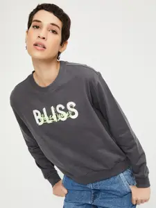 max Typography Printed Cotton Pullover