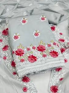 KALINI Floral Embroidered Unstitched Dress Material