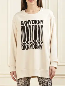 DKNY Typography Printed Pullover