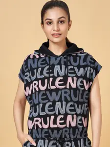 Ajile by Pantaloons Typography Printed Hooded T-shirt