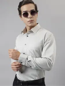 Hancock Grey Premium Slim Fit Cotton Formal Shirt