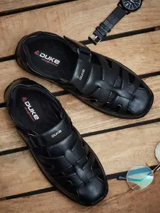 Duke Men Cut-Out Detail Shoe-Style Sandals