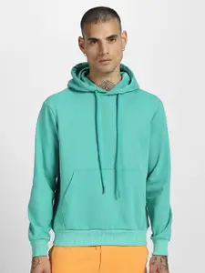 VEIRDO Green Hooded Fleece Sweatshirt
