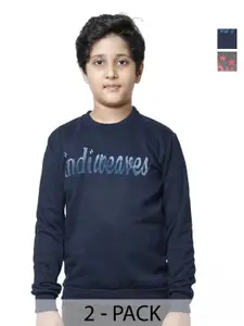 IndiWeaves Boys Pack of 2 Printed Pullover Sweatshirts