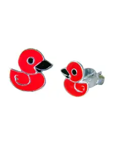 Abhooshan Girls 92.5 Sterling Silver Contemporary Studs Earrings