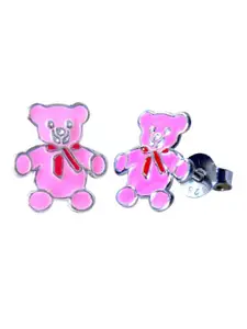 Abhooshan Girls 92.5 Sterling Silver Contemporary Studs Earrings