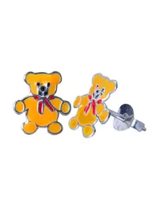 Abhooshan Silver-Plated Artificial Stones Contemporary Studs Earrings