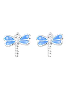 Abhooshan Girls 92.5 Sterling Silver Contemporary Studs Earrings