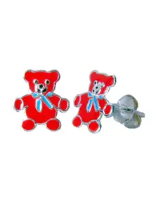 Abhooshan Girls 92.5 Sterling Silver Contemporary Studs Earrings