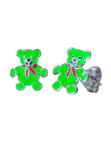 Abhooshan Girls 92.5 Sterling Silver Contemporary Studs Earrings