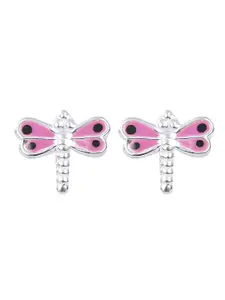 Abhooshan Girls 92.5 Sterling Silver Contemporary Studs Earrings