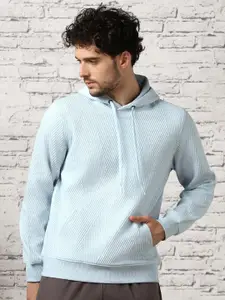 NOBERO Self Design Hooded Pullover Sweatshirt