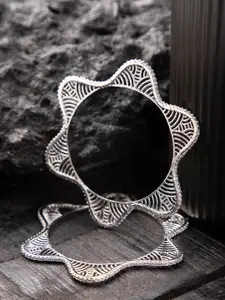 Priyaasi Set Of 2 Silver-Plated AD-studded Bangles