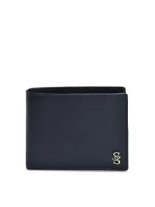 Second SKIN Men Black Solid Two Fold Genuine Leather Wallet