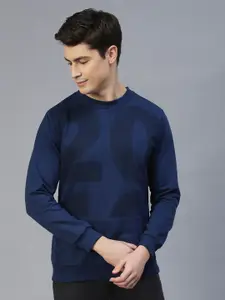 Rigo Men Printed Fleece Casual Pullover Sweatshirt