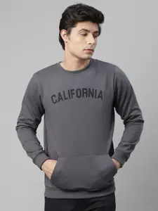 Rigo Men Printed Fleece Casual Pullover Sweatshirt