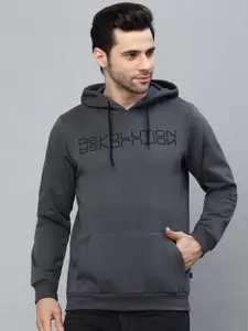 Rigo Men Printed Fleece Casual Hooded Pullover Sweatshirt