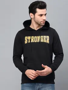 Rigo Men Printed Fleece Pullover Casual Hooded Sweatshirt