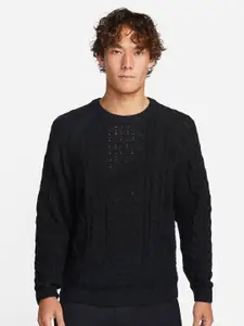 Nike Sportswear Cable Knit Self Design Pullover Sweaters