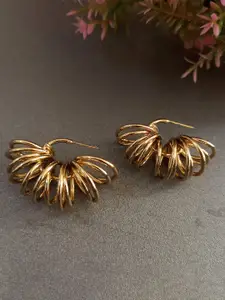 ISHKAARA Gold-Plated Contemporary Hoop Earrings