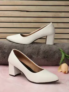 Denill Pointed Toe Block Heel Pumps