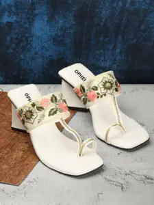 OPHELIA Embroidered Block Heels
