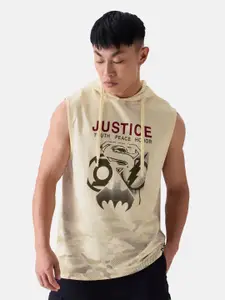The Souled Store Superhero Justice League Graphic Printed Hooded Pure Cotton T-Shirt