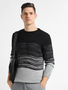 Dennis Lingo Striped Long Sleeves Acrylic Pullover