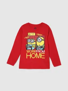 max Boys Minions Printed Pure Cotton T-shirt