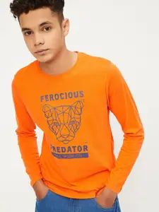 max Boys Graphic Printed Pure Cotton T-shirt