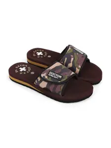 DOCTOR EXTRA SOFT Women Camouflage Printed Orthopedic Non Slip Rubber Sliders