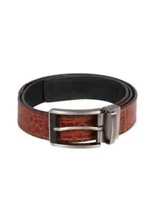 Hidesign Men Textured Leather Belt