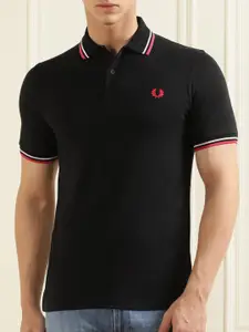Fred Perry Slim Fit Polo Collar Short Sleeve Cotton T-shirt
