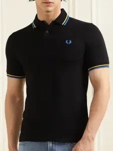 Fred Perry Slim Fit Polo Collar Short Sleeve Cotton T-shirt