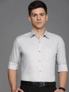 Raymond Pure Cotton Slim Fit Checked Formal Shirt