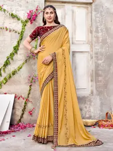 Saree mall Abstract Printed Pure Chiffon Sarees