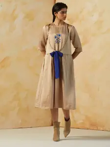 Kanelle Cut Out Details A-Line Midi Dress