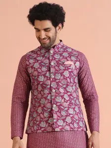 KISAH Printed Pure Cotton Nehru Jacket