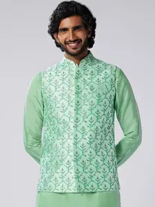 KISAH Embroidered Nehru Jacket