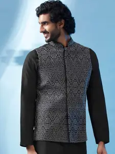 KISAH Embroidered Nehru Jacket