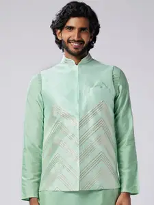 KISAH Woven Embellished Nehru Jacket