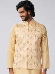 KISAH Woven Embellished Nehru Jacket