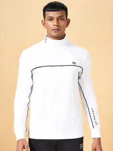 Ajile by Pantaloons High Neck Long Sleeve Cotton Slim Fit Regular T-shirt