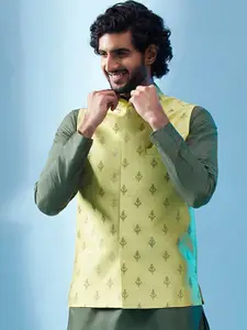 KISAH Woven Design Nehru Jacket