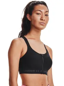 UNDER ARMOUR Removable Padding Non-Wired Armour High Crossback Zip Training Bra