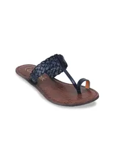 Catwalk Textured Leather One Toe Flats