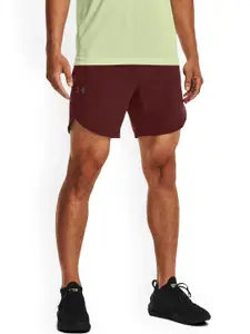UNDER ARMOUR Men Mid-Rise UA Stretch Woven Slim-Fit Sports Shorts