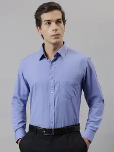 English Navy English Standard Slim Fit Solid Formal Shirt