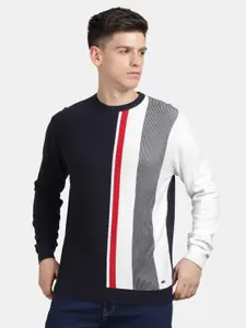 t-base Colourblocked Cotton Pullover Sweater